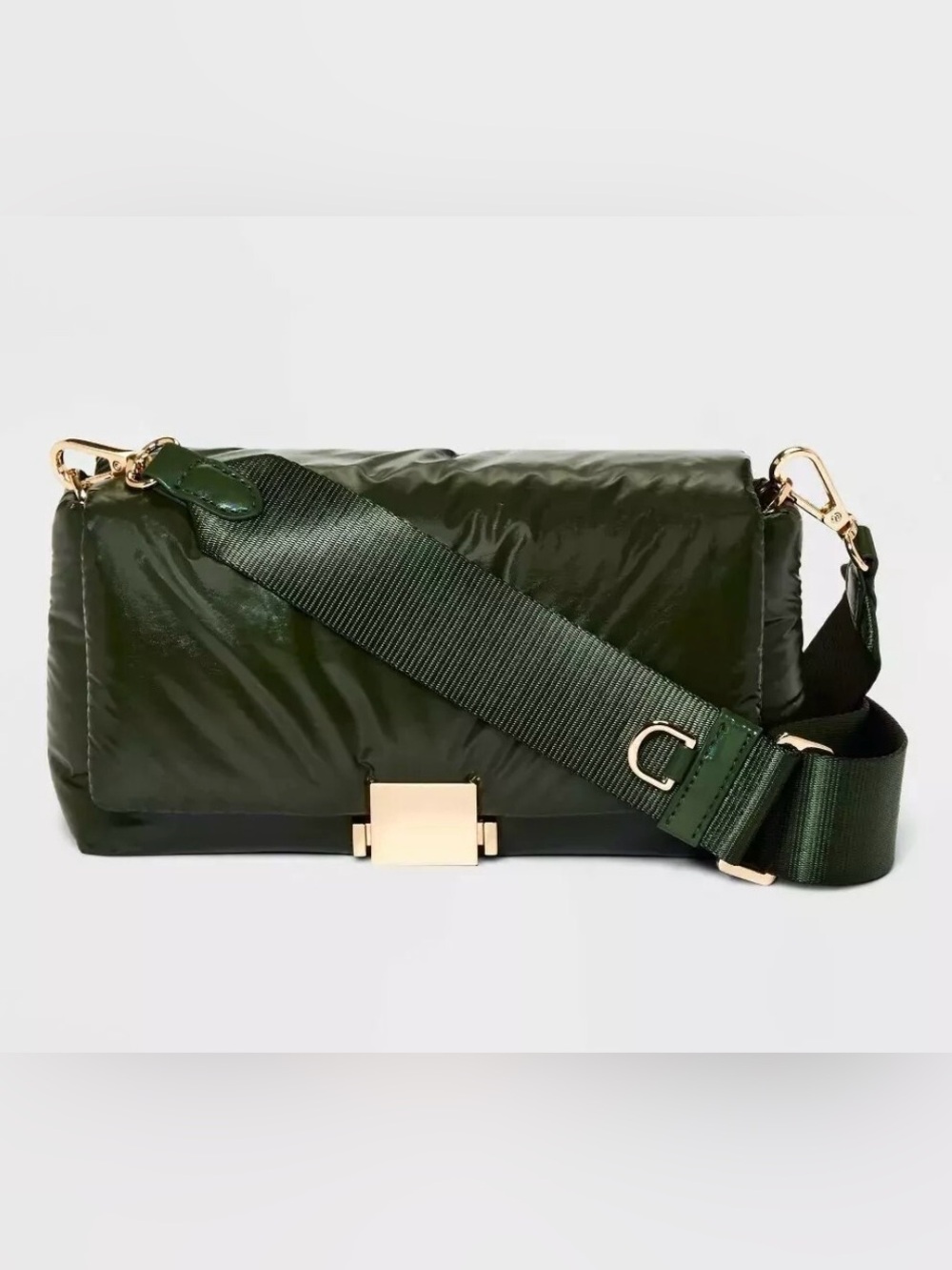 NWT A New Day Olive Sophie Puffer Crossbody Bag
